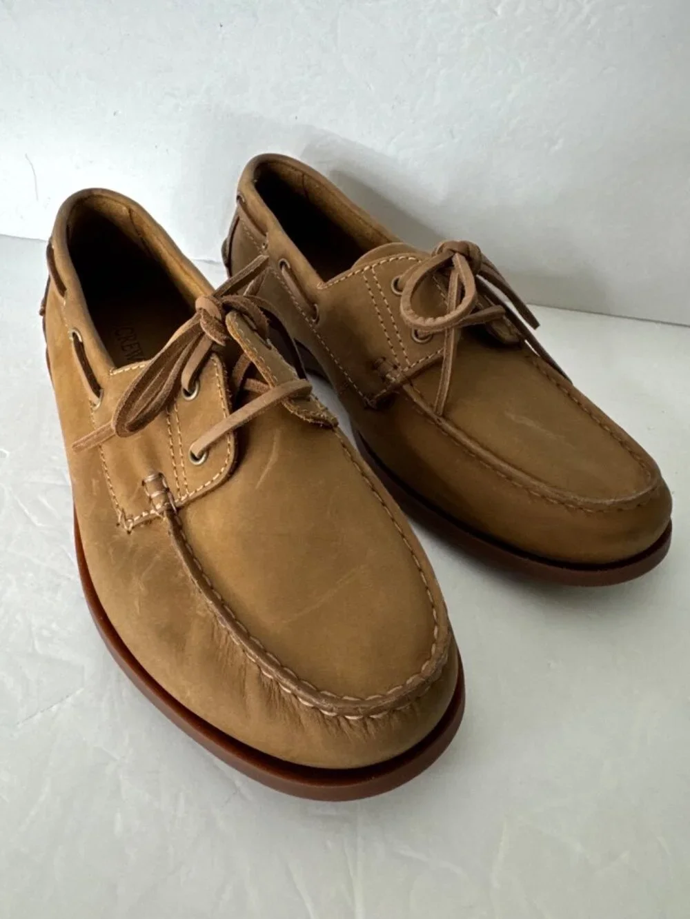 J Crew Men's Leather Sail Boatshoe Boat Shoe New Size 8 CS464